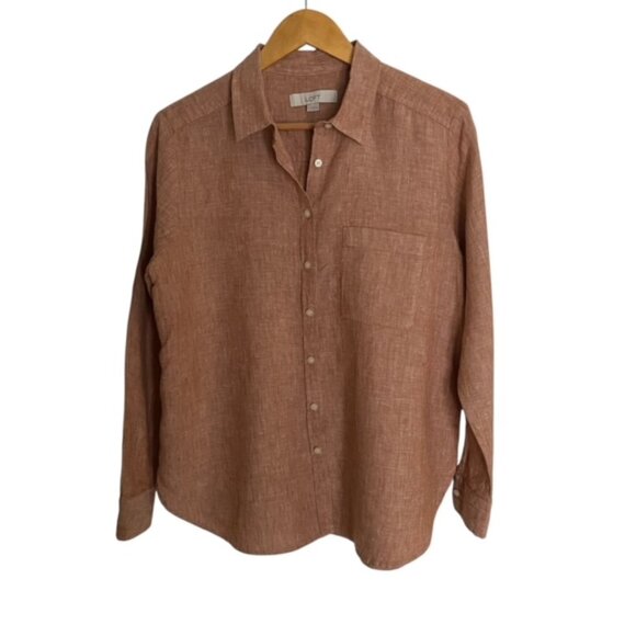 Loft Linen Everyday Pocket Shirt Medium - Picture 1 of 4
